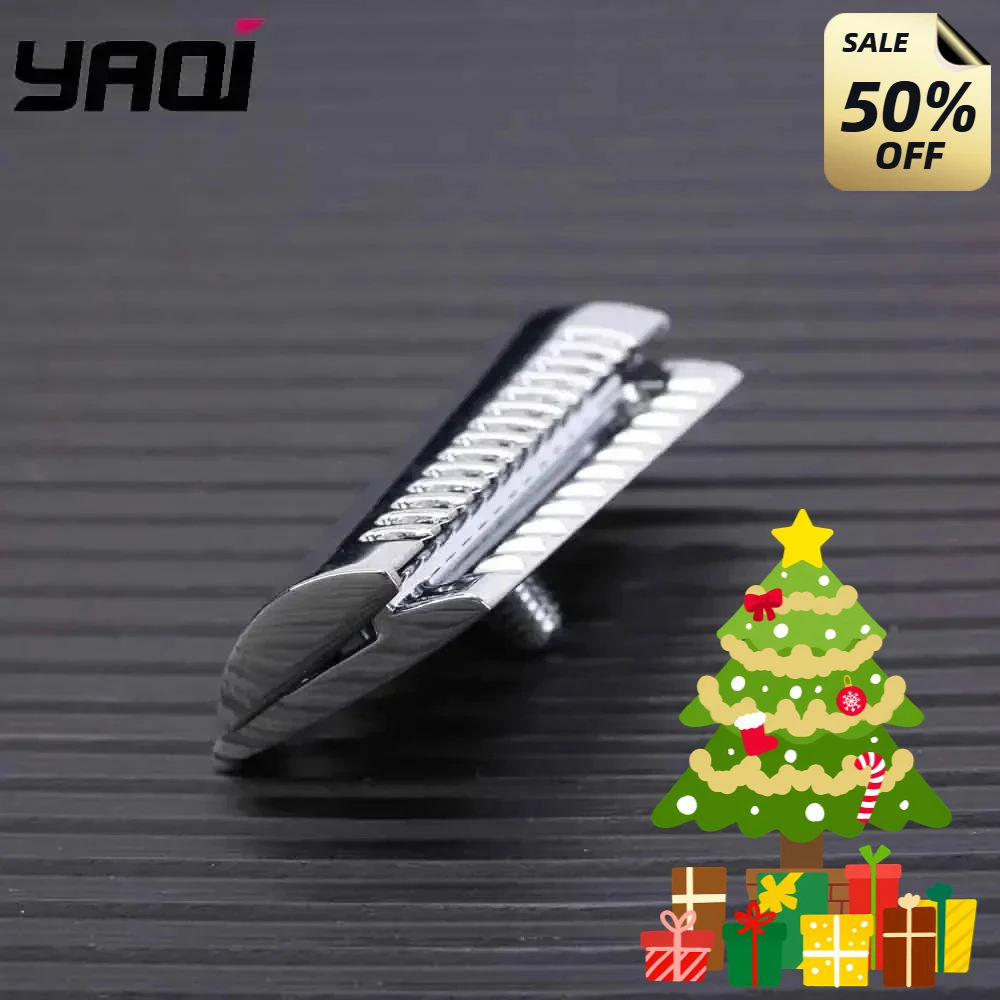 

YAQI Бритвенная головка, верхняя агрессивная хромированная двусторонняя мужская наклонная безопасная бритвенная головка, сменный аксессуар YAQI, Рождественский подарок