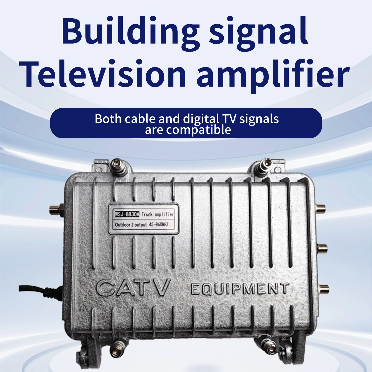 

Цифровая телевизионная система для отелей и гостевых домов WSJ-8830A — усилитель кабельного сигнала для улучшения качества сигналов систем закрытого телевидения.