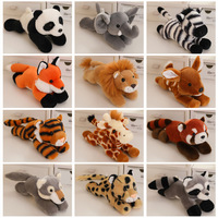 20cm Simulation Party Style Raccoon Panda Elephant Plush Toy Tiger Animal Stuffed Toy Desk 0rnament Birthday Gift