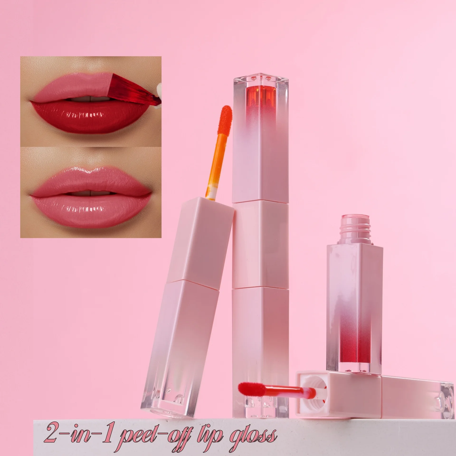 

Отшелушивающее пятно для губ ‌ Отслаивающийся оттенок для губ Clear Gloss 2in1 ‌ Блеск для губ частной марки, водостойкий матовый, долговечный, косметический, оптом