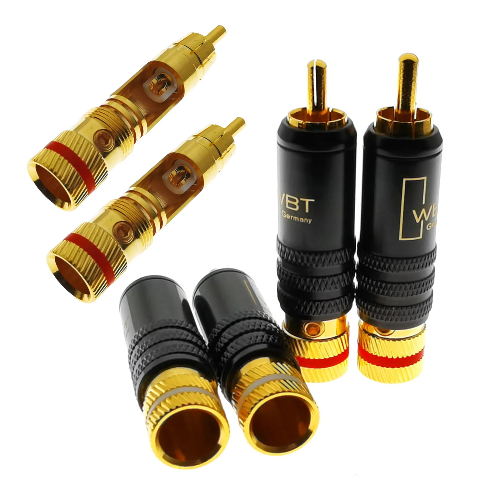 6Pack X(AV Audio Video Plug Connector WBT-0144 Plug-in Type Plug for Video Connector