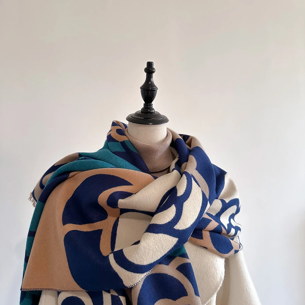 Kaschmir-Schal für Frauen, dick, warm, Winterdecke, Marke, weiblich, Luxus-Qualität, Schal, Wickeltuch, Bufanda 2024, Poncho Echarpe Pashmina – Detail 19