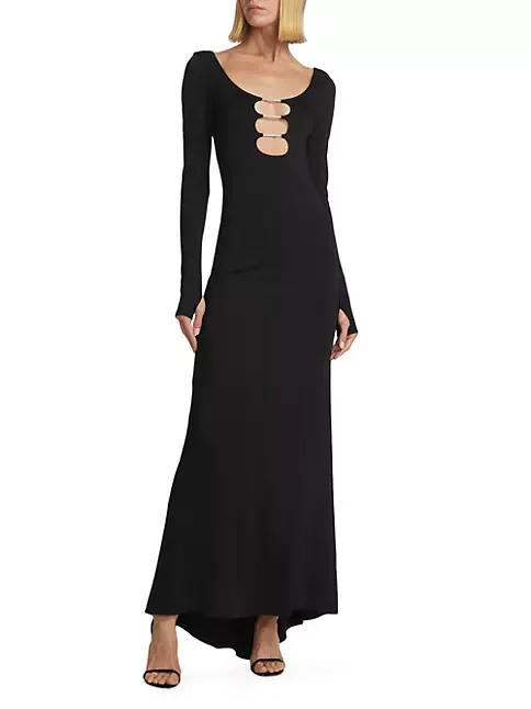 Women's Formal Cut-Out Maxi Dress Dresses Fashion Solid Color Off Shoulder Slim Dress Elegant Party Evening Dress For Women