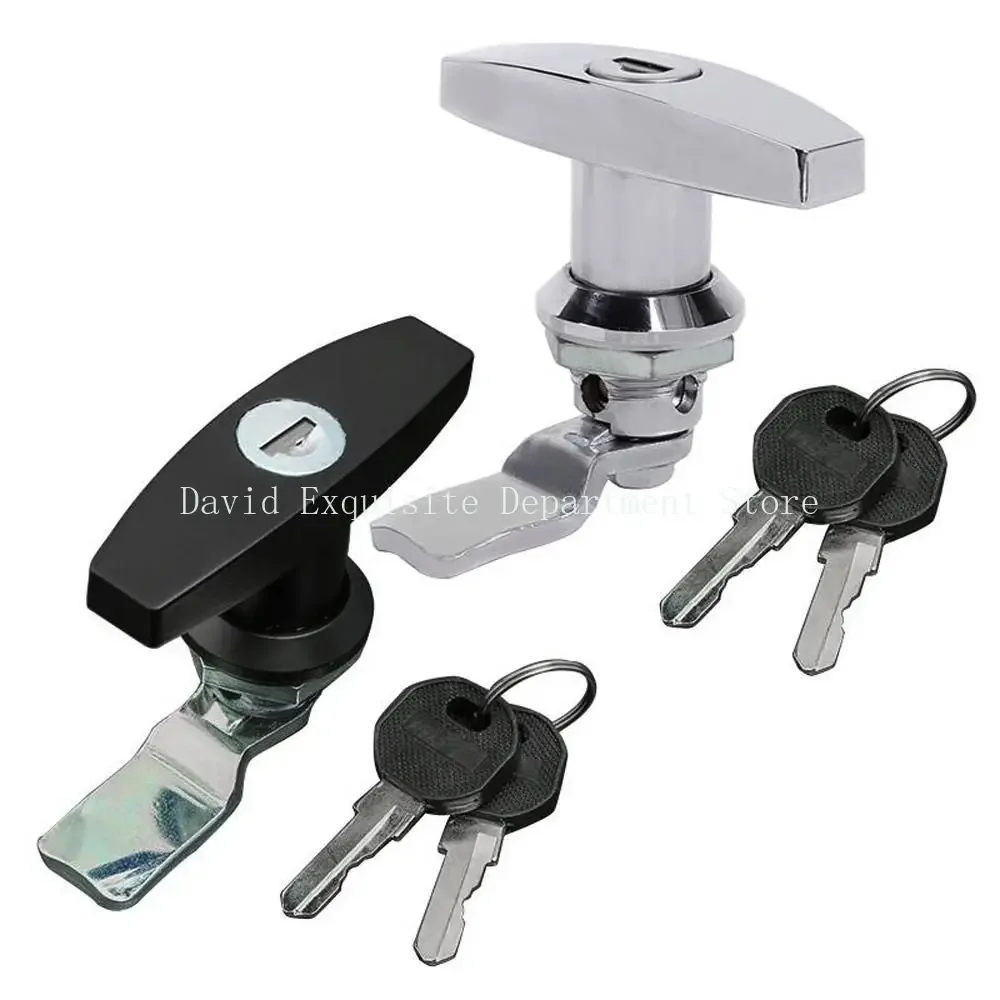 Truck T-handle Lock with Keys Trailer Latch Camper RV Door Replacement Driving Security Electrical Controller Cabinet