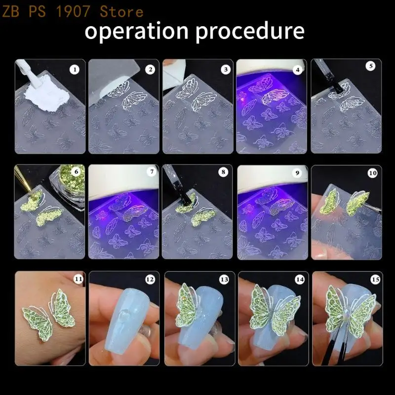Butterfly Embossing Art Mold Silicone Carving Mould Diy Girl Art Tool 55KA