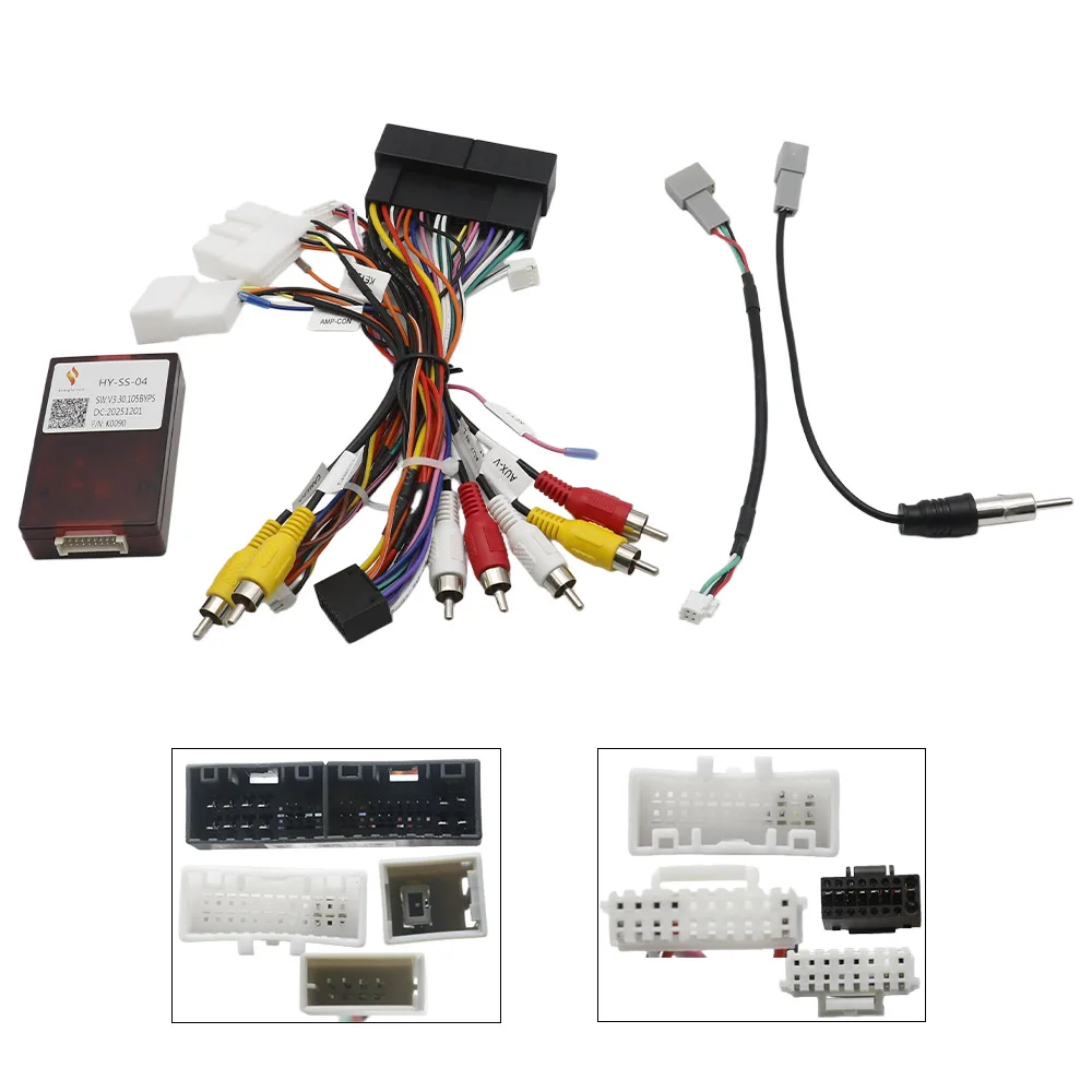 Car 16pin Audio Wiring Harness Amplifier For KIA KX5/KX7 Hyundai Sonata 9 Stereo Installation Wire Adap