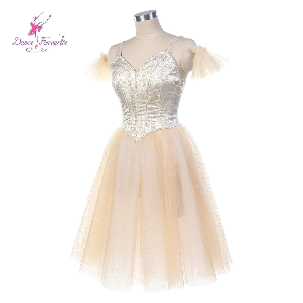 Dance Favourite Ballet Tutu B24019 Long Romantic Ballet  Tutu Costume Light Gold Professional Ballet Tutu