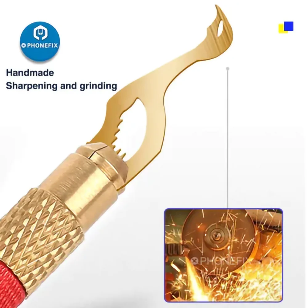 Mecánico 04-cuchillas de corte IC de doble cara para teléfono móvil, reparación de Chip IC PCB, pegamento UV, limpieza de cuchillas de acero
