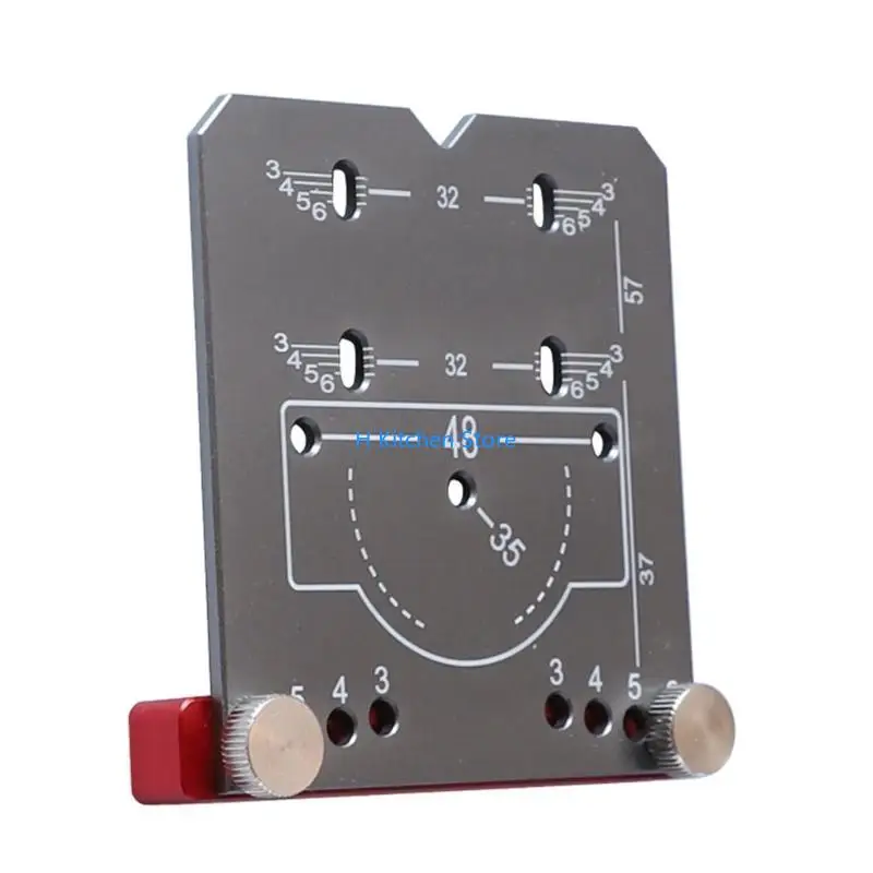 

16FC 35mm Hinge Punching Locator Adjustable Distance Mark Hinge Hole Positioning Plate Hinge Opening Auxiliary Tool