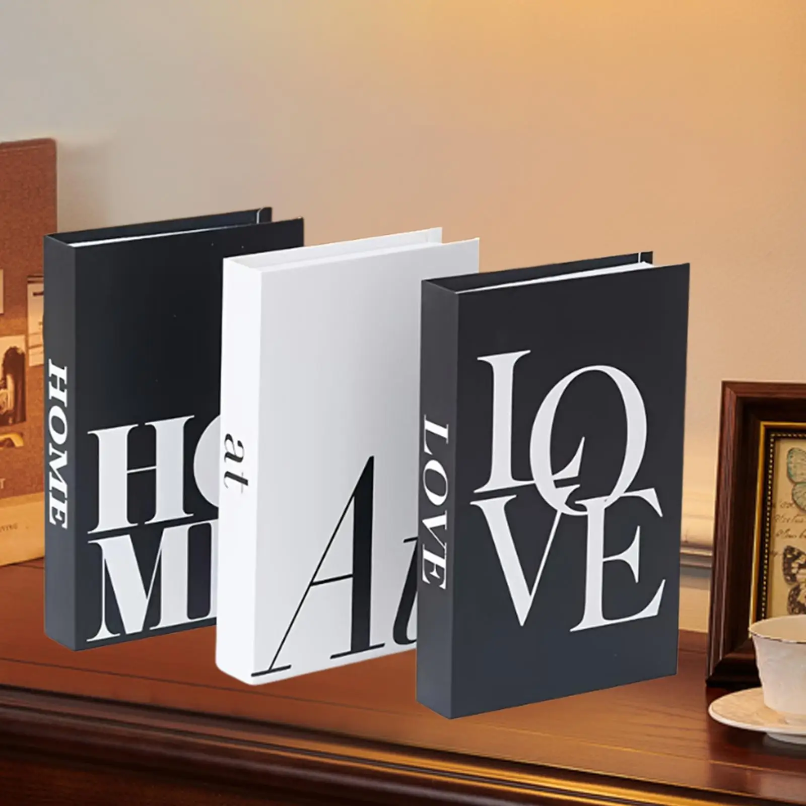 3 Pieces Decorative Fake Books DIY Cardboard Box Fashionable Home Decor Foldable False Books for Cafe Bookshelf Cabinet