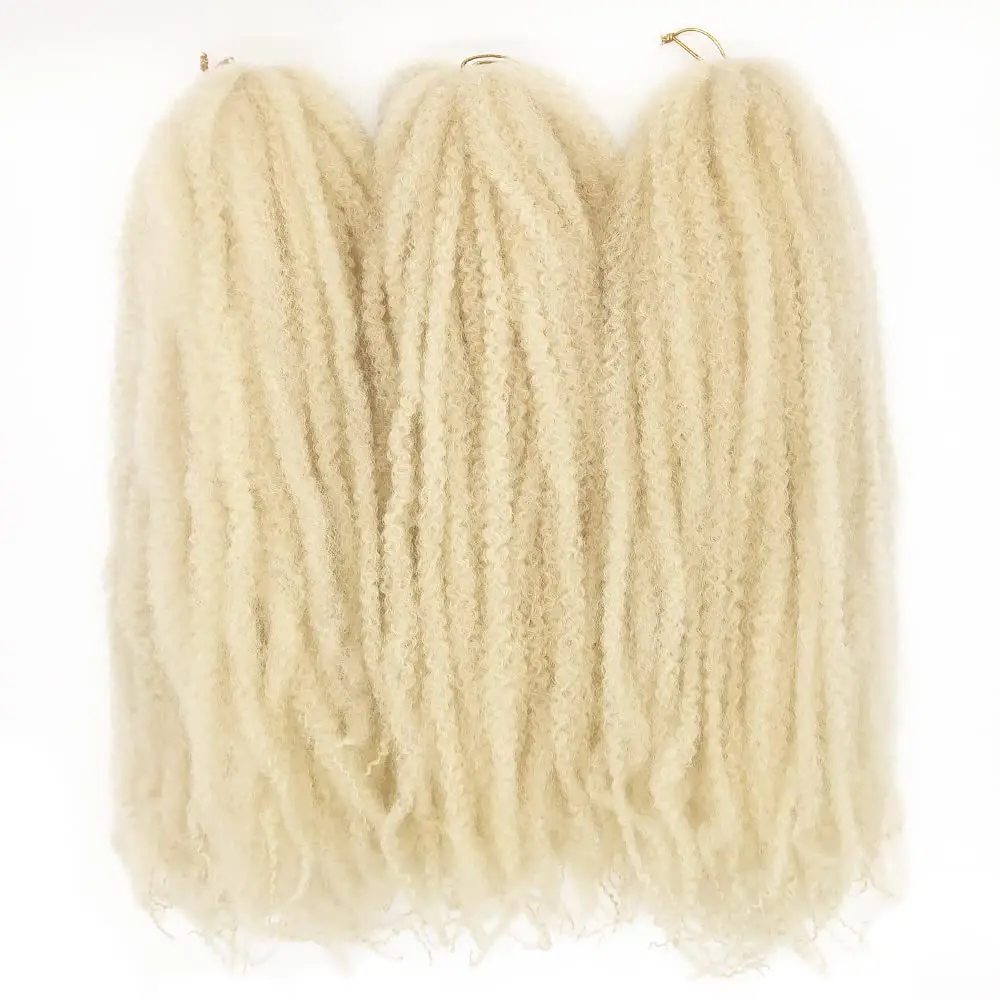 Marley Twist Braiding ผม 18 นิ้ว Marley ผมสําหรับ Faux Locs, Marley Twist Crochet ผม Afro Kinky Curly Marley Braids สังเคราะห์
