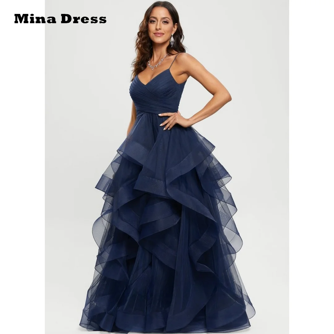 Mina Customized Backless Evening Dress Luxury Elegant Formal Women's Dresses for Special Occasions Slim Shoulder Straps Slit image 3