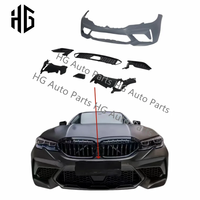 

Suitable For BMW 3 Series Car Accessories G20 G28 to M3C Front Bumper Grille Body Kit PP Materials