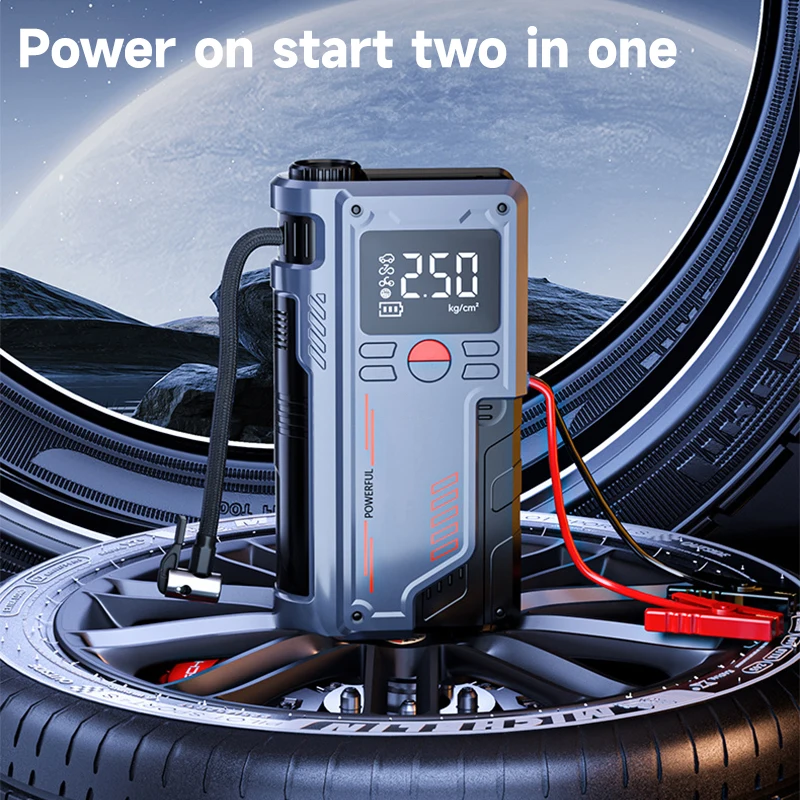 PCMOS Air Compressor With Car Jump Starter Auto Starter Emergency Jump Booster Starter Tire Inflator Air Pump