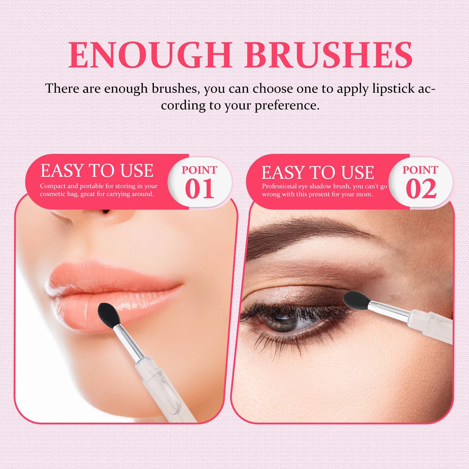 6Pcs Silikon Lippen Maske Pinsel Werkzeug Ultra-Weiche Make-Up Zubehör Tragbare Nicht-Slip Griff Lidschatten Applikator Lidschatten pinsel