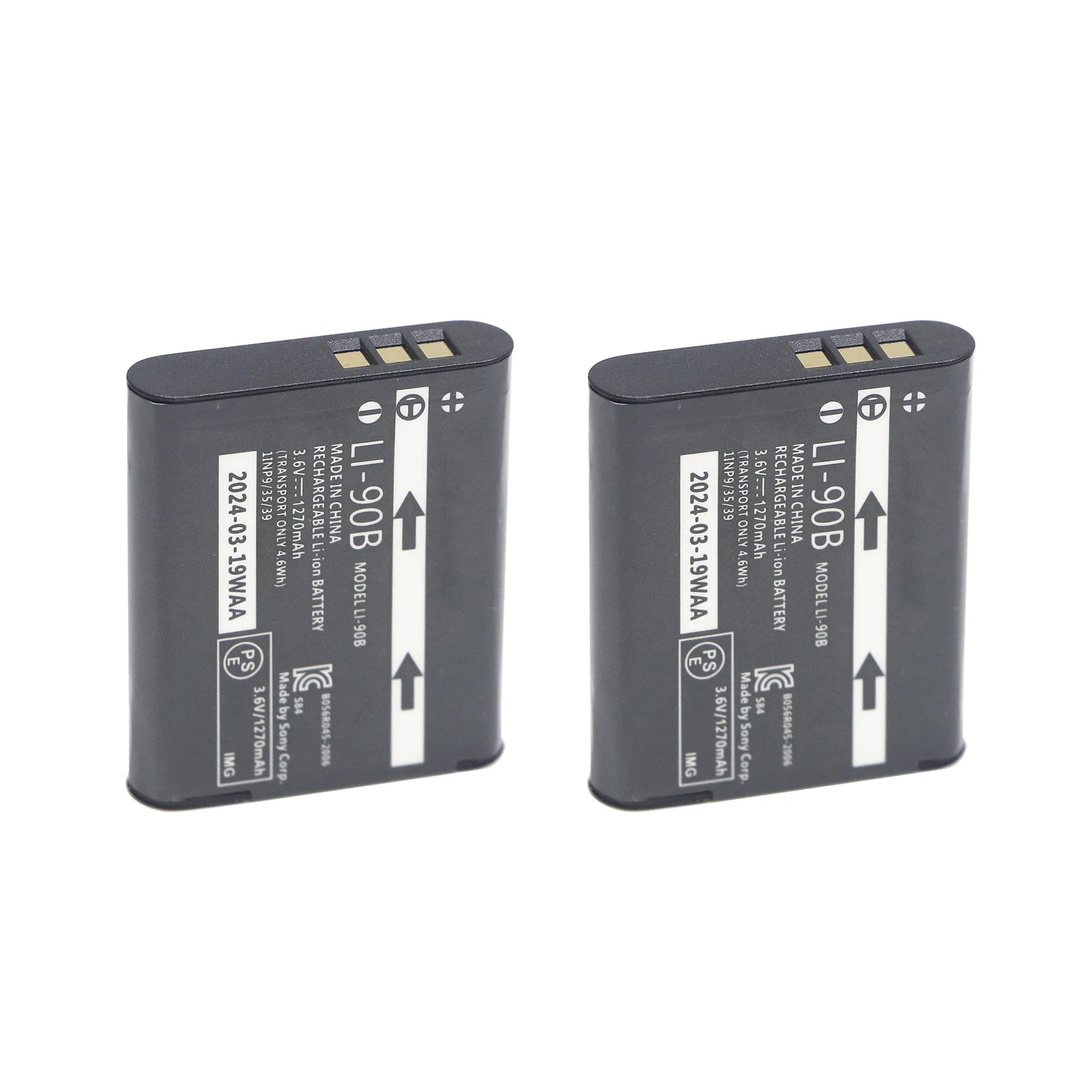 2Pcs Li-90B Li 90B Battery for Olympus Li-92B Li92B Tough TG-4 TG-6 TG-5 TG-2 TG-1 IHS SH-1 SH-2 SH-60 SH-50 IHS, SP-100 XZ-2