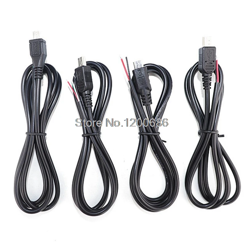 MICRO USB mini 5P mini5P USB Cable Pigtail 0.3M Micro 5pin USB Female Jack 4 wires Power Pigtail Cable Cord DIY