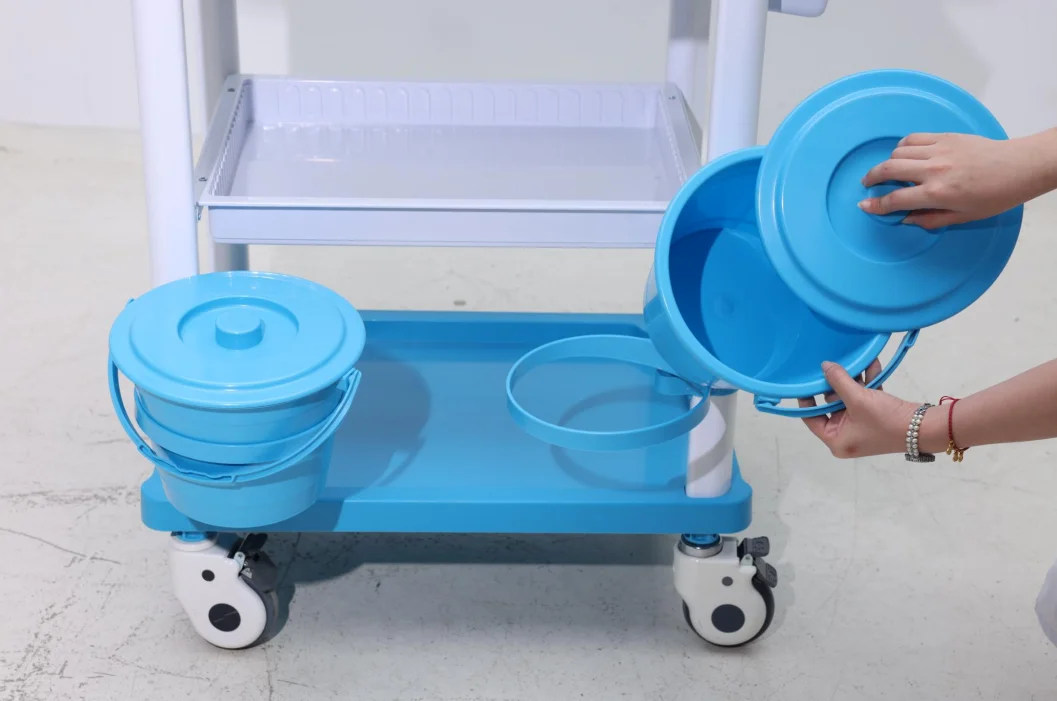 Modern ABS Compact Field Medical Cart With CPR Capability & Drug Storage 4 Castor Individual Lock For Hospital Hotel Dining Use