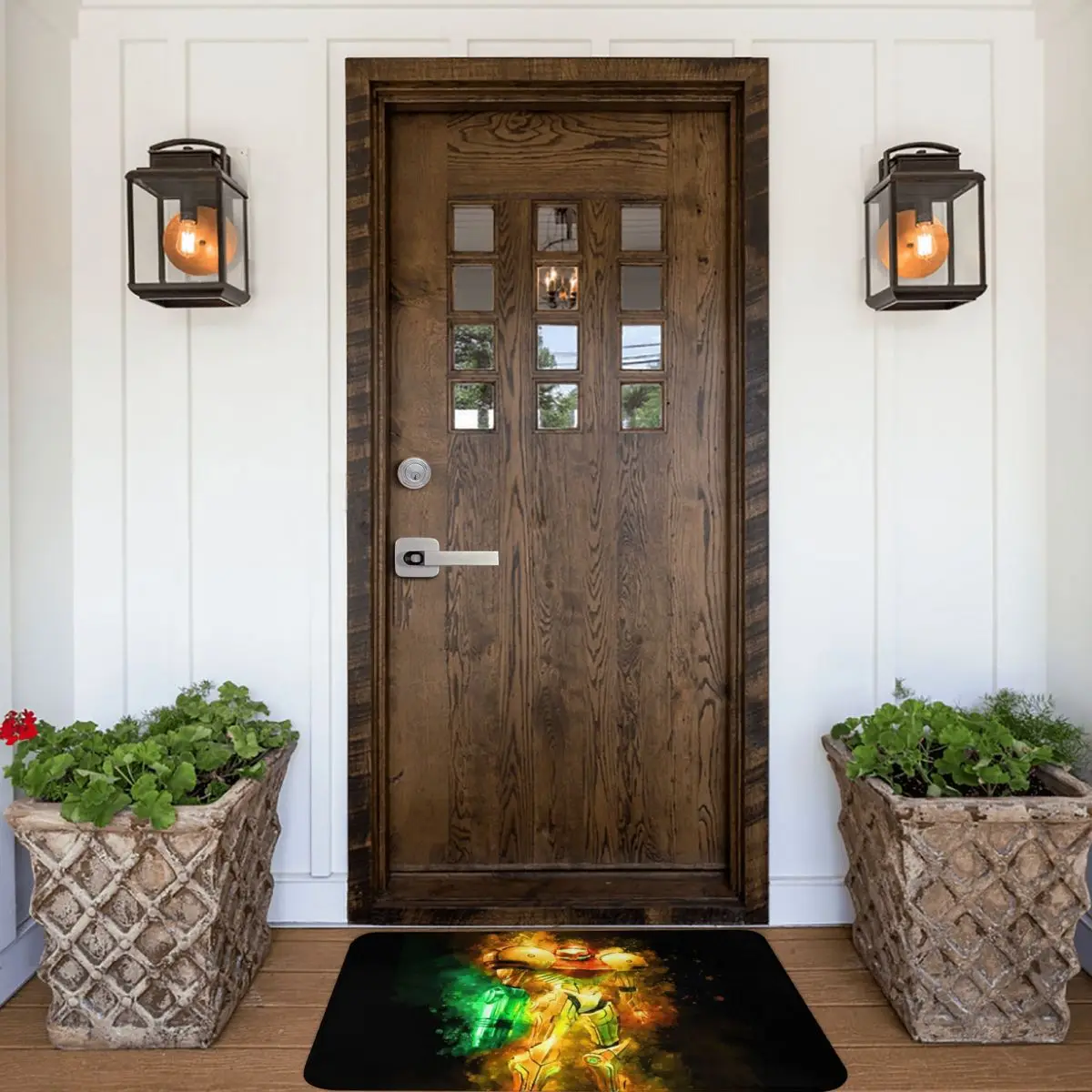 Metroid Samus Aran Prime Hunter Doormat Rug Carpet Mat Footpad Polyester Anti-slip Water Oil Proof Entrance Kitchen Bedroom