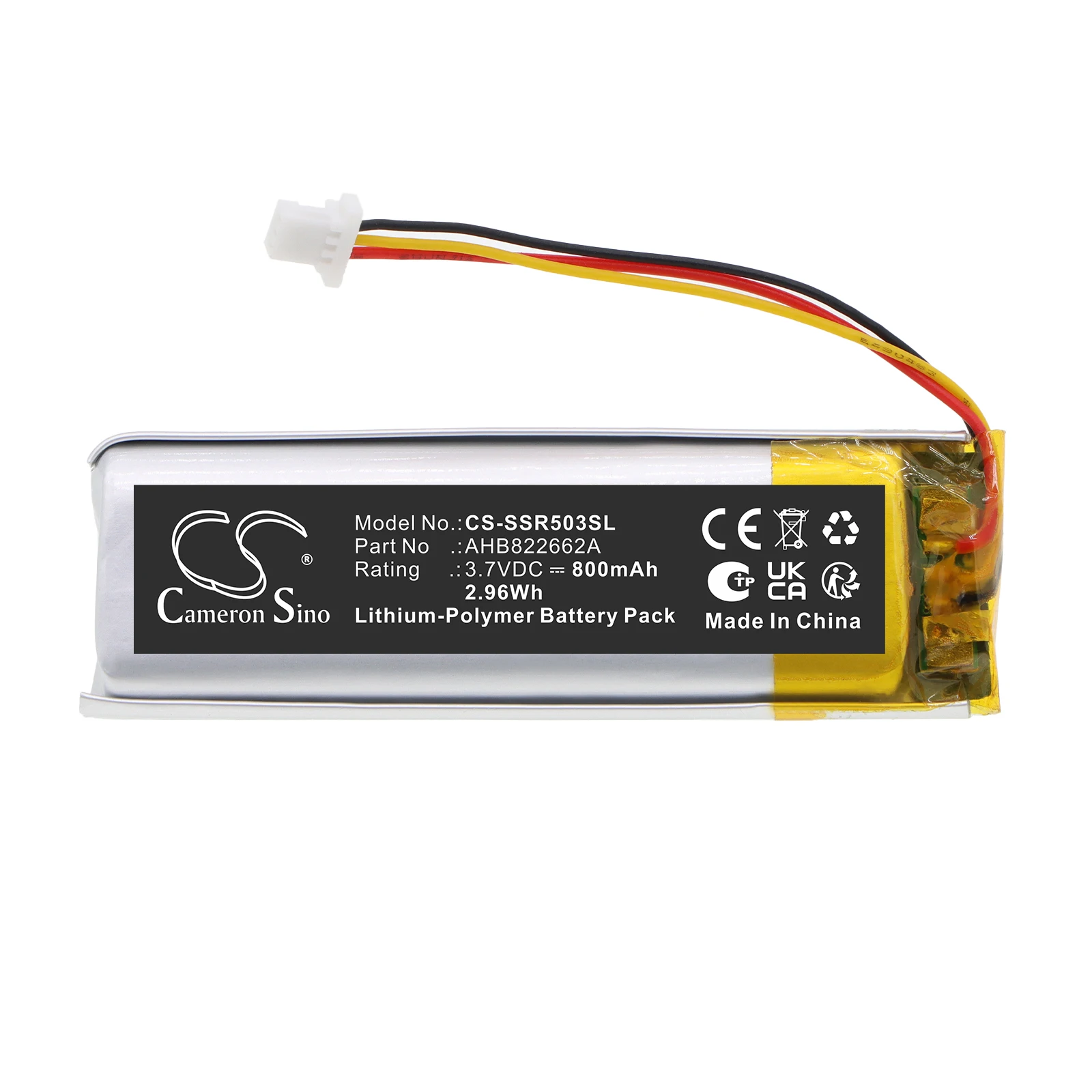 3.7V 800mAh Wireless Headset Battery AHB822662A for Sena 50R 3-Button Spider RT1 Bluetooth Communication System SP128 SP130