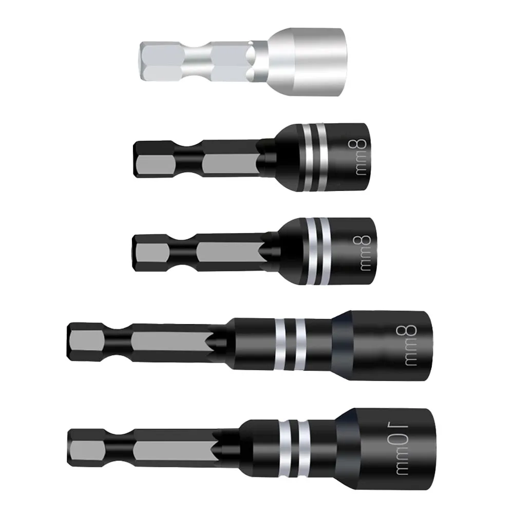 

1pc Hex Socket Adapter 34/42/45/65/60mm Magnetic Nut Driver Set Socket Adapter Wrench Hand Tools Replacement Accessories