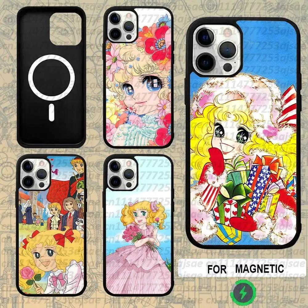 Candy Candy Anime For Magsafe Wireless Charger Case For iPhone 18,15,16,17,13,14,11,12,Pro,Max,Plus,E,Air,Mini Cover