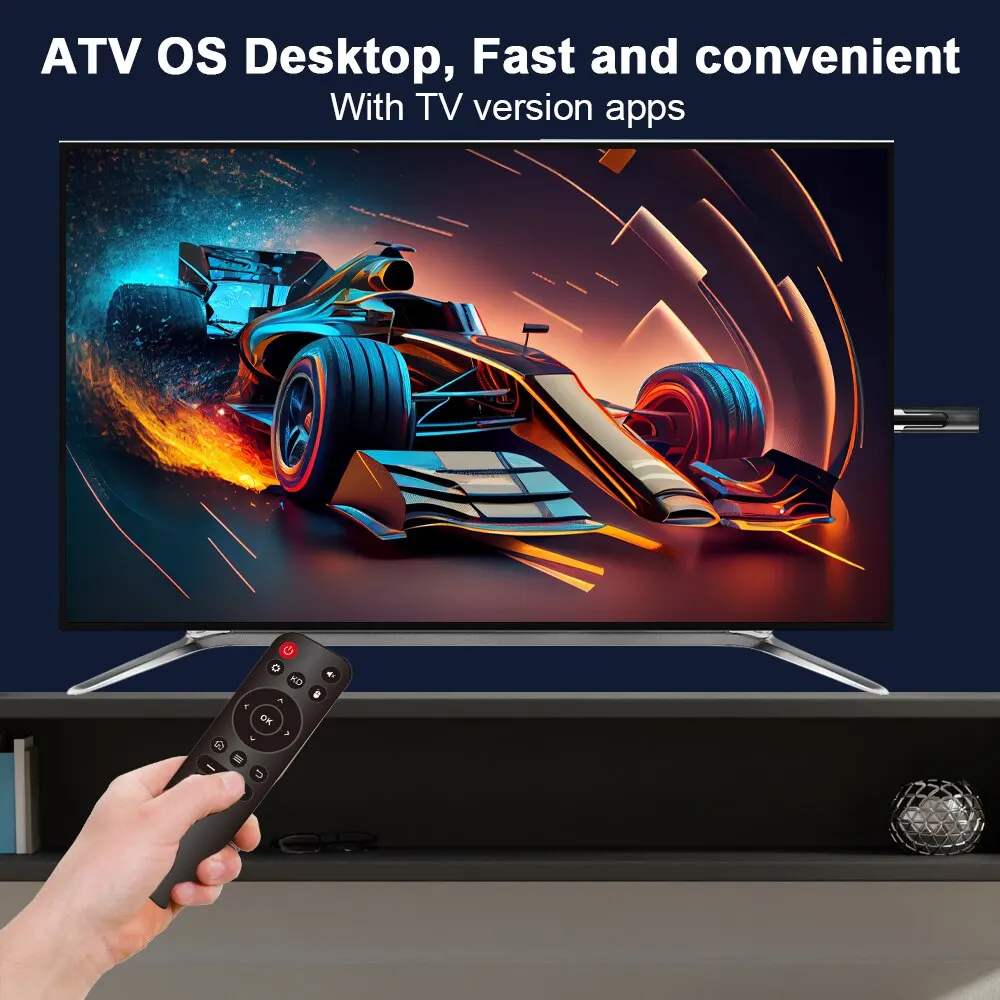 Transpeed ATV TV TV 스틱, 안드로이드 11, Amlogic S905Y4, TV 앱 포함, BT5.0, 듀얼 100M 와이파이, 2GB DDR4, 지지대 4K 비디오, 3D 스마트 TV