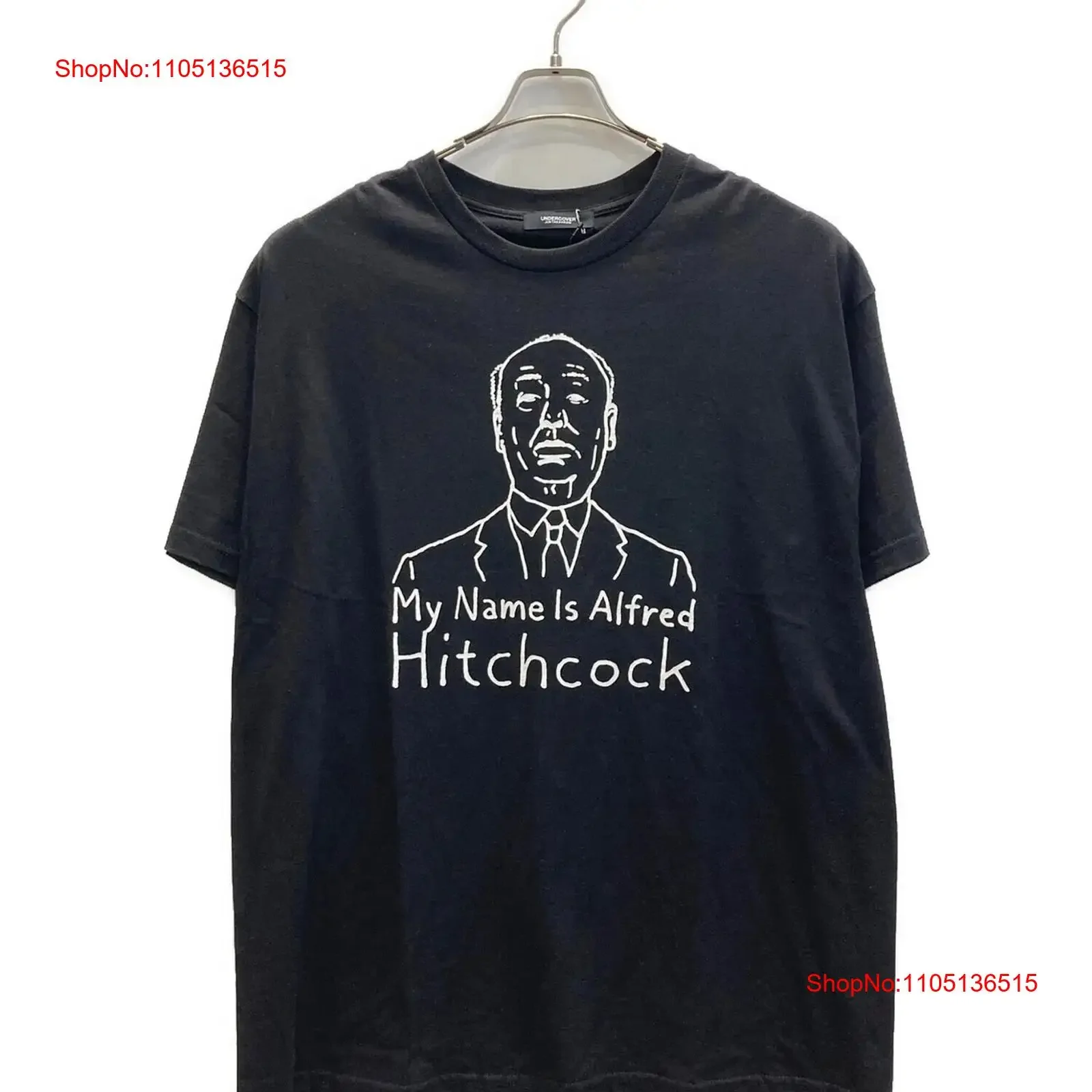 UNDERCOVER NAIJEL GRAPH TEE MY NAME IS ALFRED HITCHCOCK T Size L Men UC2C9810 vintage Washed Top For Everyday Wear Slightly