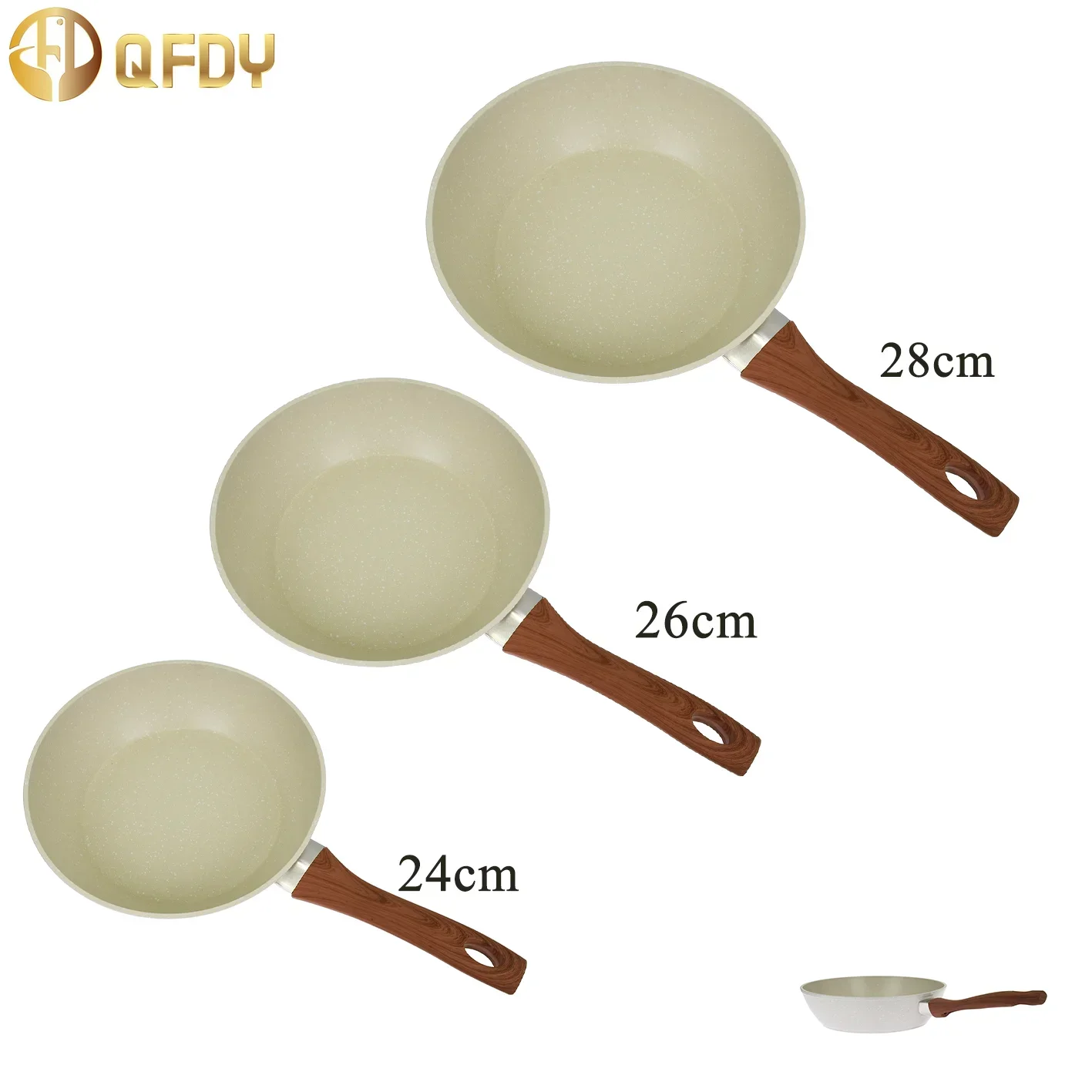 

Medical stone Nonstick Pan Multifunctional Aluminum Alloy Coated With Wok Steak Egg Pancake Pot Set Kitchen Utensils