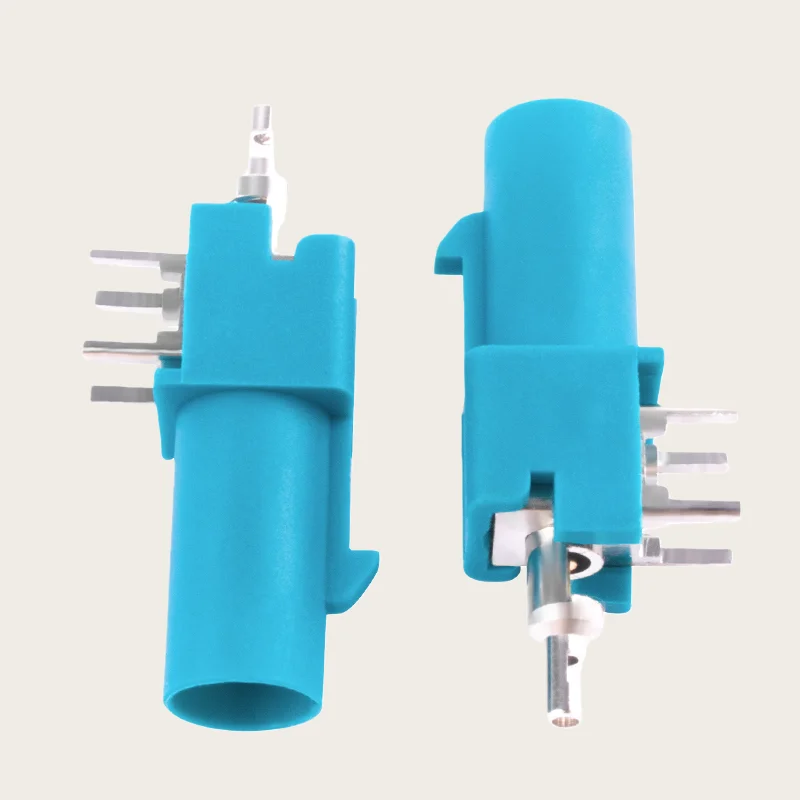 1pcs FAKRA-JWE aqua blue Z-type vehicle connector connector is suitable for RG178 RG174 RG316 Cable