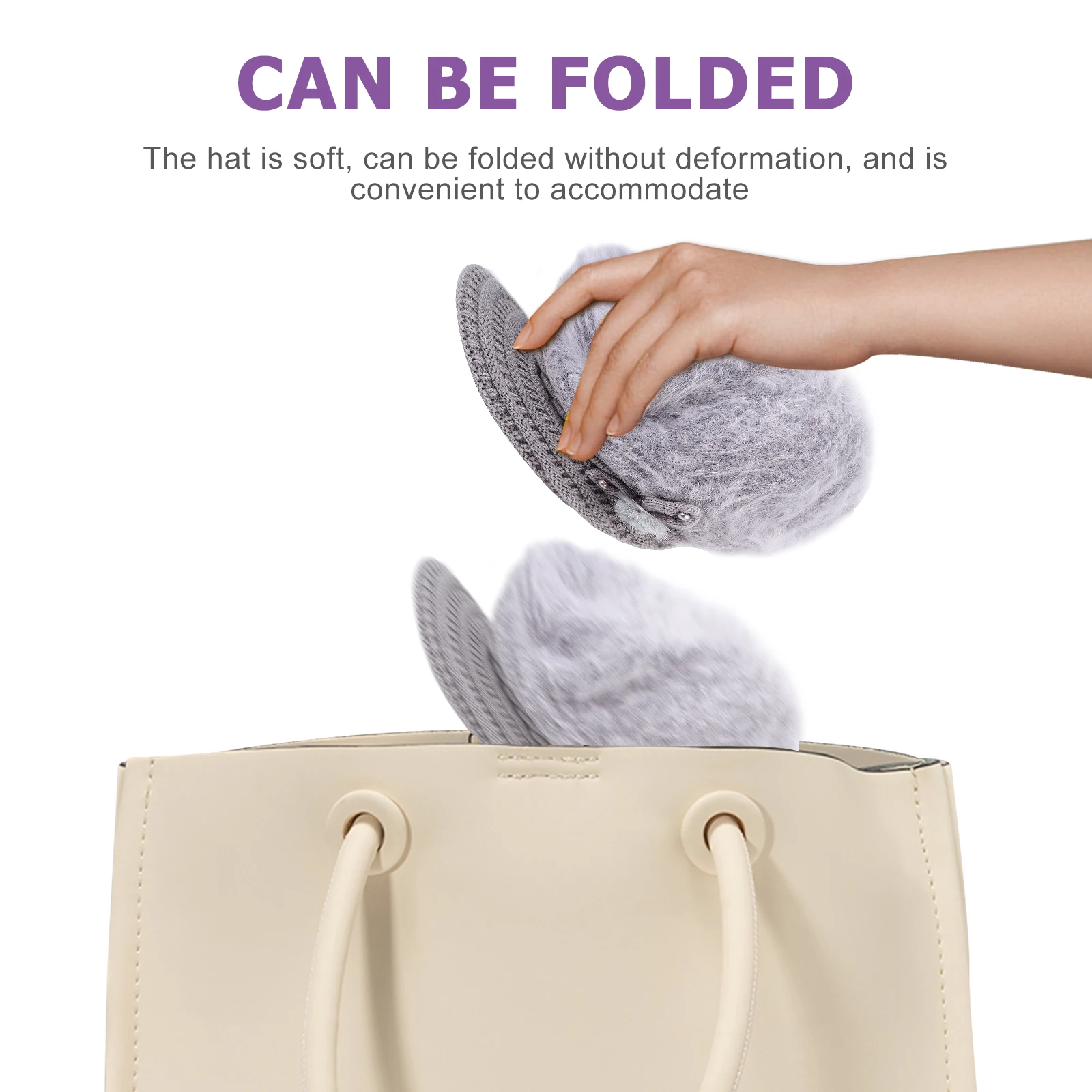 

Warm Earmuff Lightweight Durable Soft Comfortable Peaked Female Warm Hat Knitted Beanie Caps Women Autumn Winter