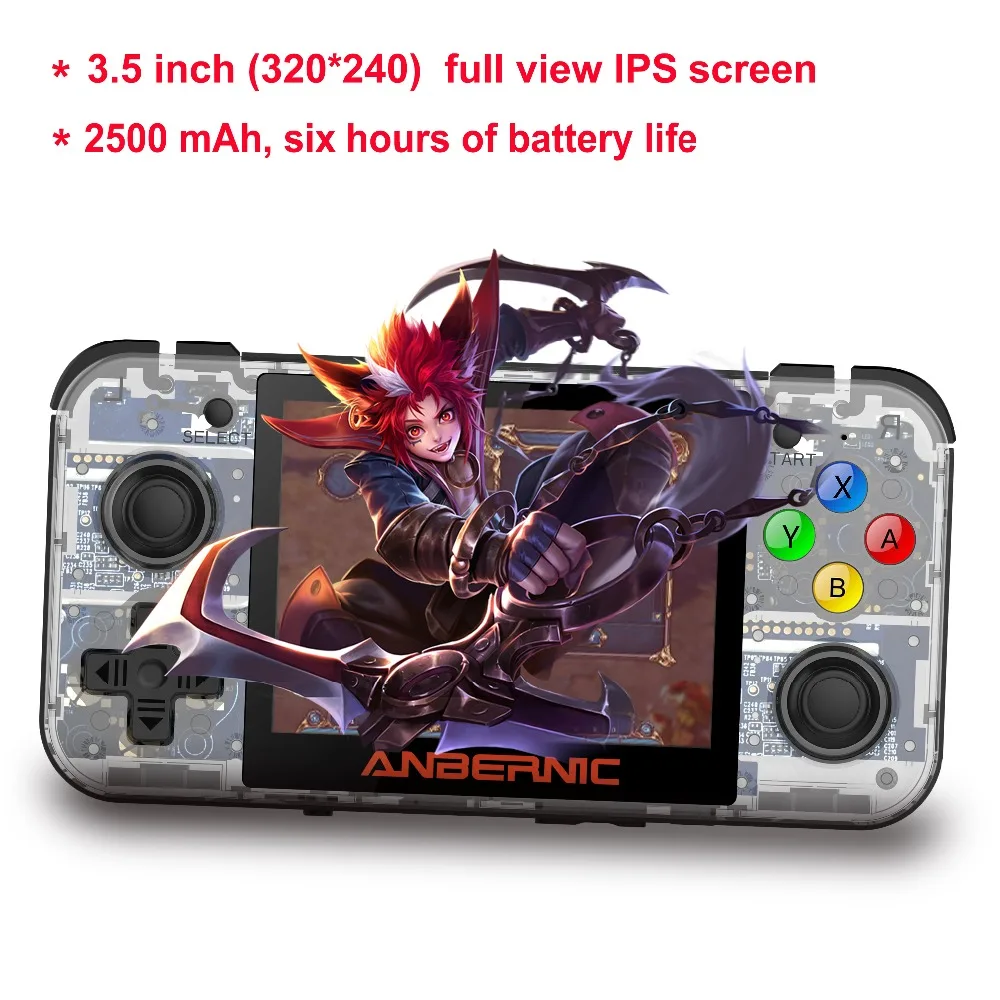 Open Source System Mini Game Player 3.5 inch IPS Screen 64bit 20+ Simulators TV Output Handheld Retro Games Video Game Consoles