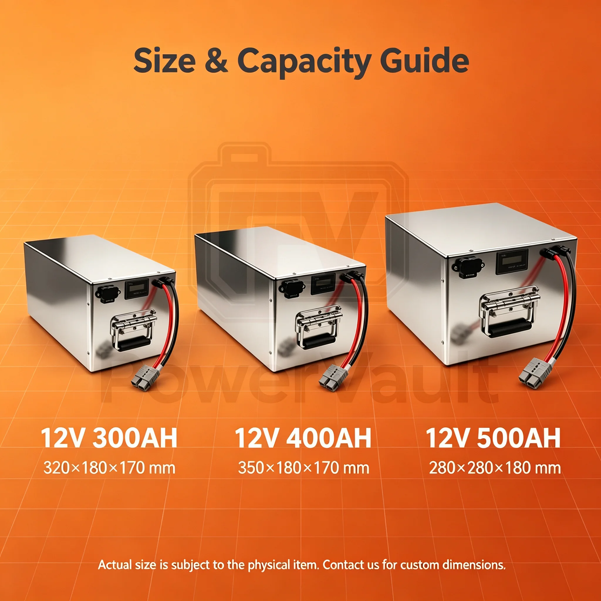 12V 300-500Ah Ternary Lithium Deep Cycle Battery Built-in Smart BMS Rechargeable for Solar RV Camping Marine Golf 1-2KW Inverter