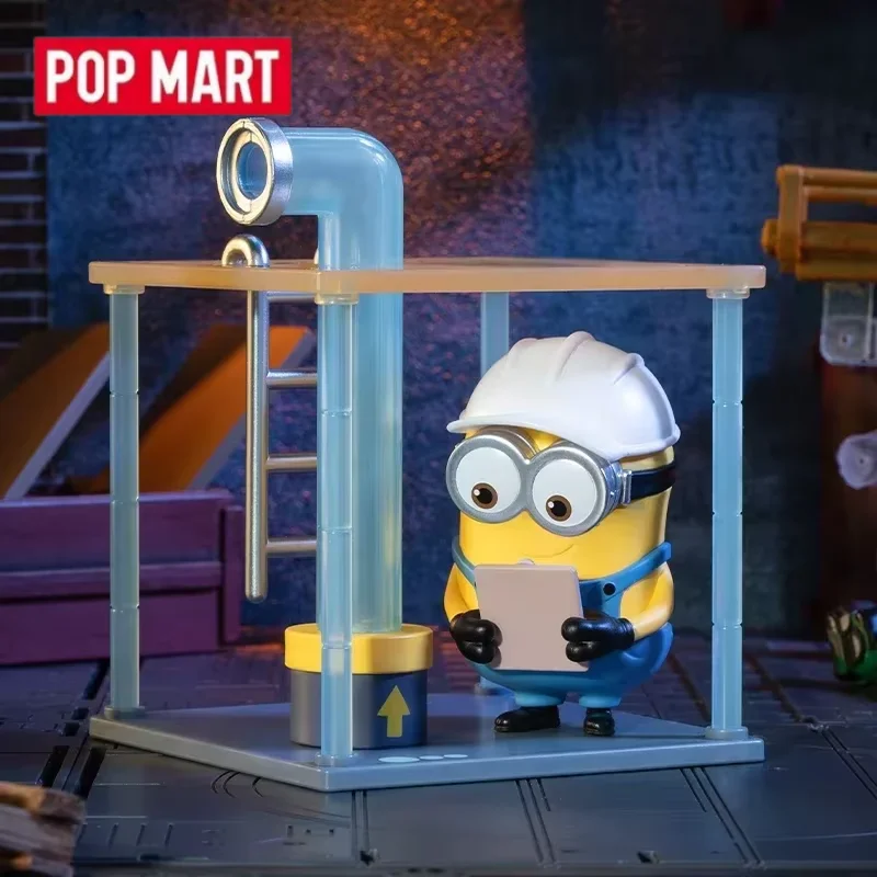 

POP MART Миньоны на работе, серия слепая коробка, игрушки, загадочная коробка, сумка-загадай, кукла, милая аниме-фигурка, коллекция настольных украшений