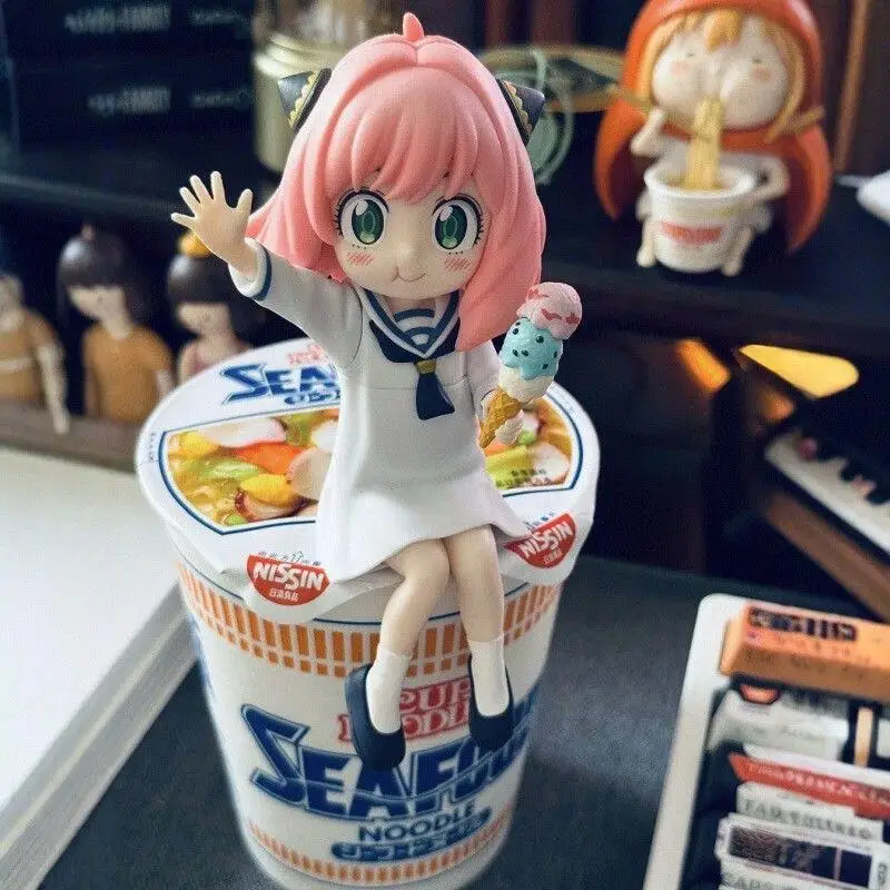13cm Anime Spy × Family Anya Forger Figure Noodle Stopper Figure Model Toy Doll Aciton Figure Pvc Desktop Car Decorations view 4