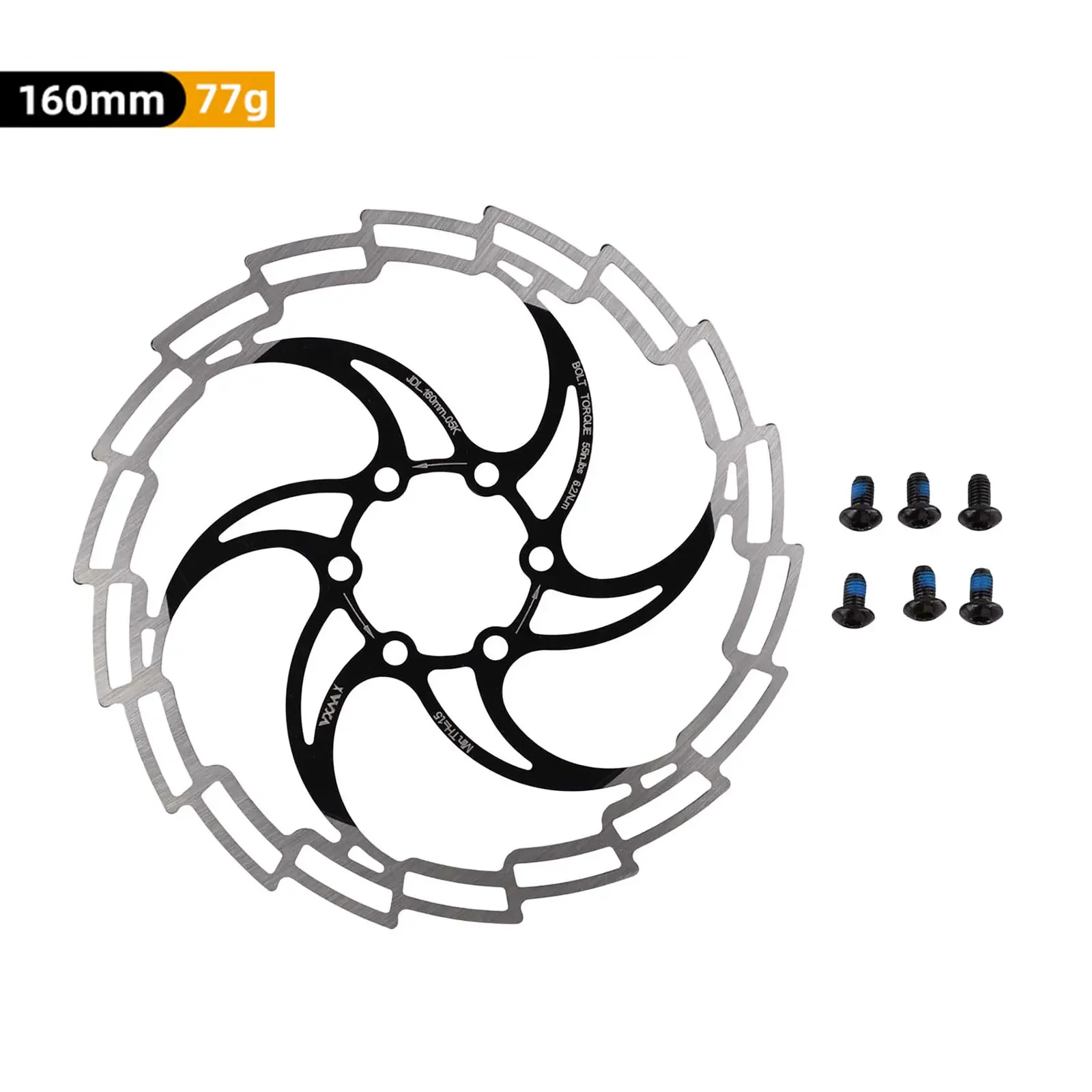 

Аксессуары для велосипеда Дисковый тормоз из нержавеющей стали 160 мм для ротора с 6 болтами для надежной установки и долговечности