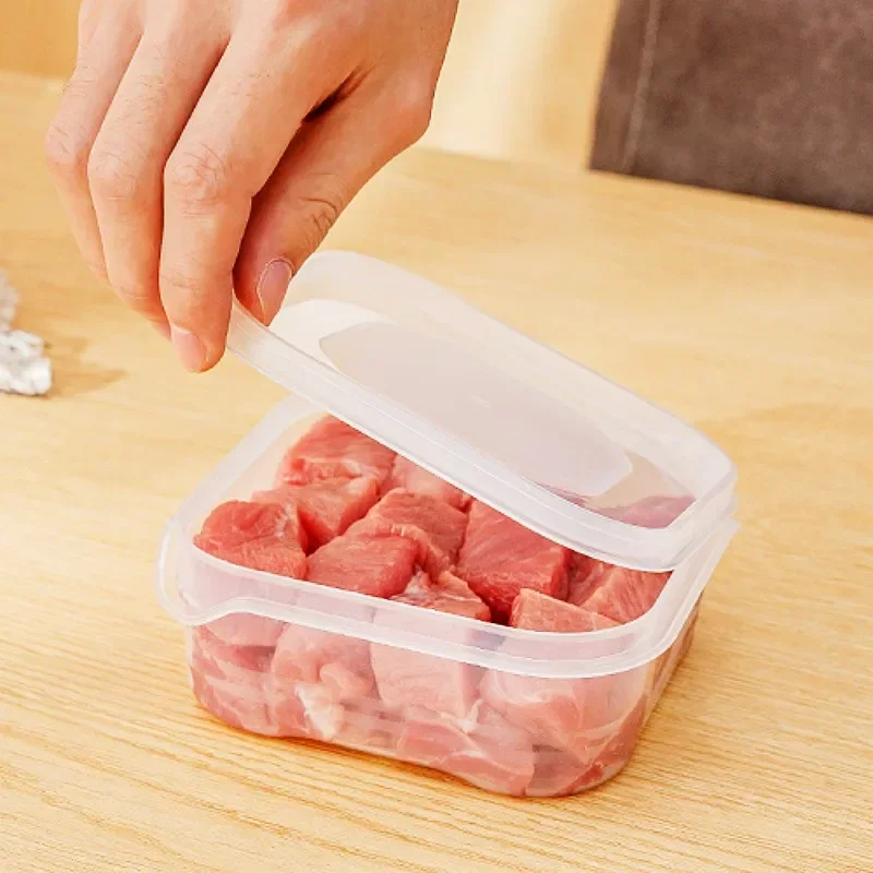 6 Pcs 350ml Refrigerator Frozen Meat Storage Box Fresh-keeping Box Superimposed Organizadores Food Storage Containers