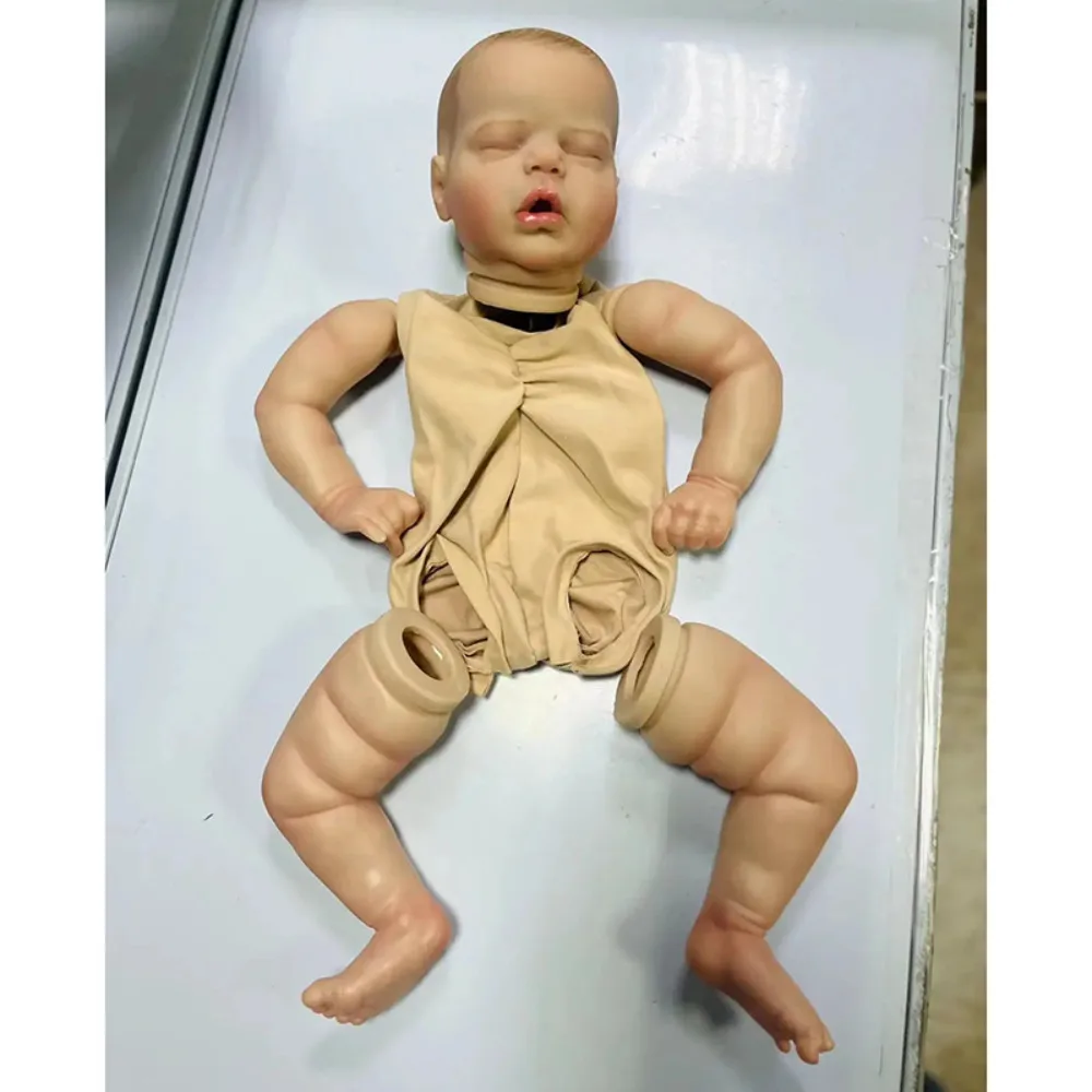 22inches Reborn Doll Kit Alexis 3D Painted Skin with Visible Veins Reborn Doll Parts with Body Name on the Neck Rooted Eyelashes