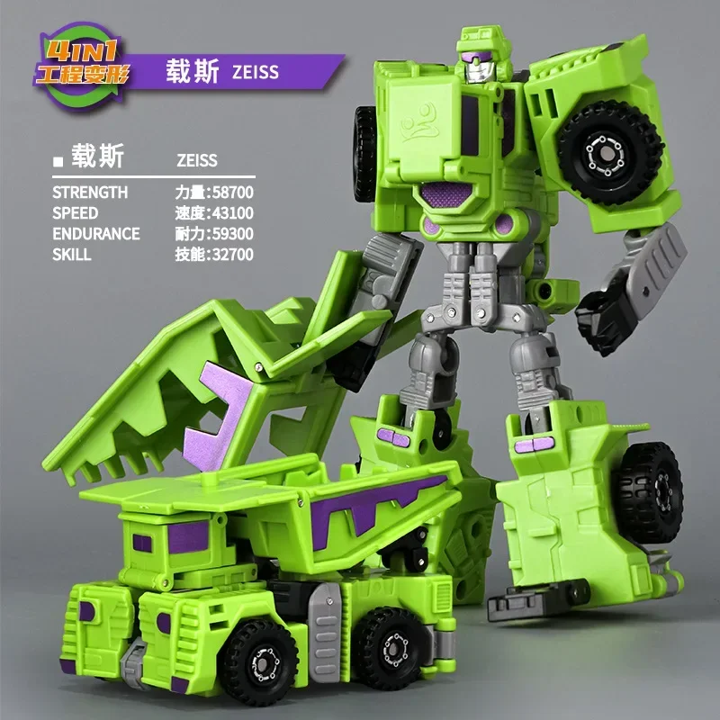 Transformation 4 IN 1 Construction Engineering Vehicle Devastator Figure Robot Kid Toys Gifts