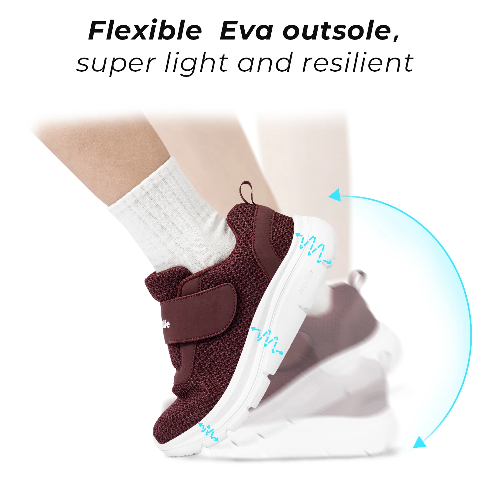 FitVille Women's Shoes Wide Diabetes Shoes Adjustable Strap for Swollen Feet Slip on Walking Lightweight Comfortable Sneakers