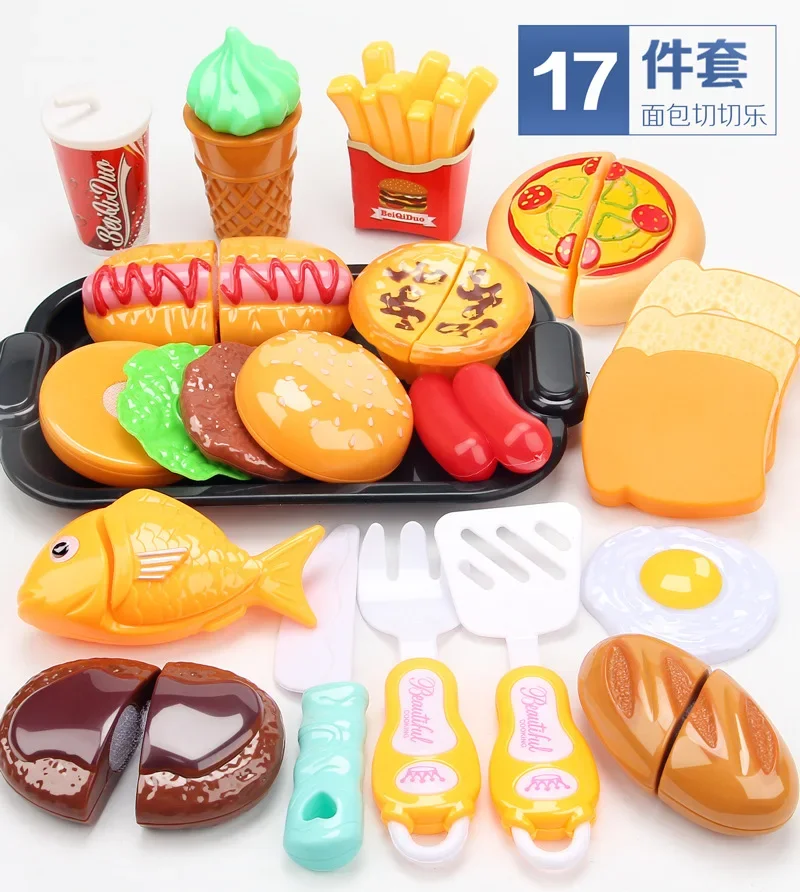 Rollenspiel-Spielzeug, simuliertes Apfel-Küchen-Obst-Besteck-Spielzeug, Anerkennung der Form und Farbe des Babys, kreatives Geschenk für Kinder