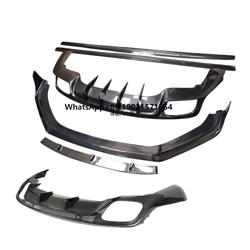 Car Front Lip Rear Lip Tail Wing Side Group Cover Fender Suitable for Porsche Panamera 971 Modified Carbon Fiber Small Surround