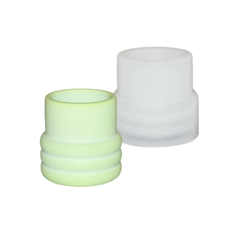 Cylinder Shaped Flower Pots Silicone Mold Cement Plaster Craft Home Decoration