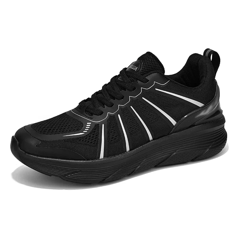 Sapatos casuais ao ar livre para homens e mulheres, treinamento de corrida, sola EVA, com renda, fundo grosso, amortecimento, tamanho grande 36-46