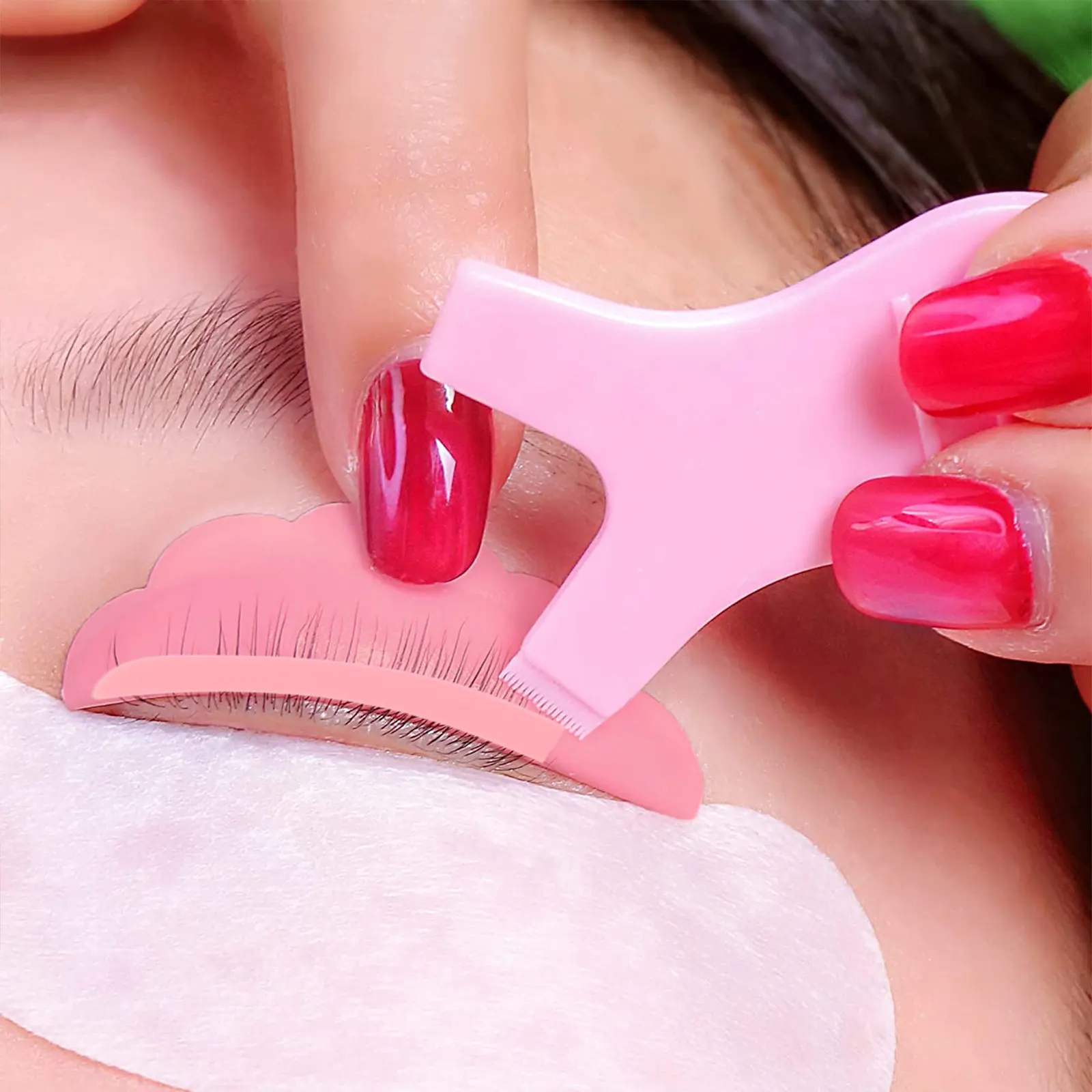 12Pairs Eyelash Glue Strips Silicone Lash Lift Pads Essential Tool for Eyelash Perming Curl Lasting Beauty Supplies