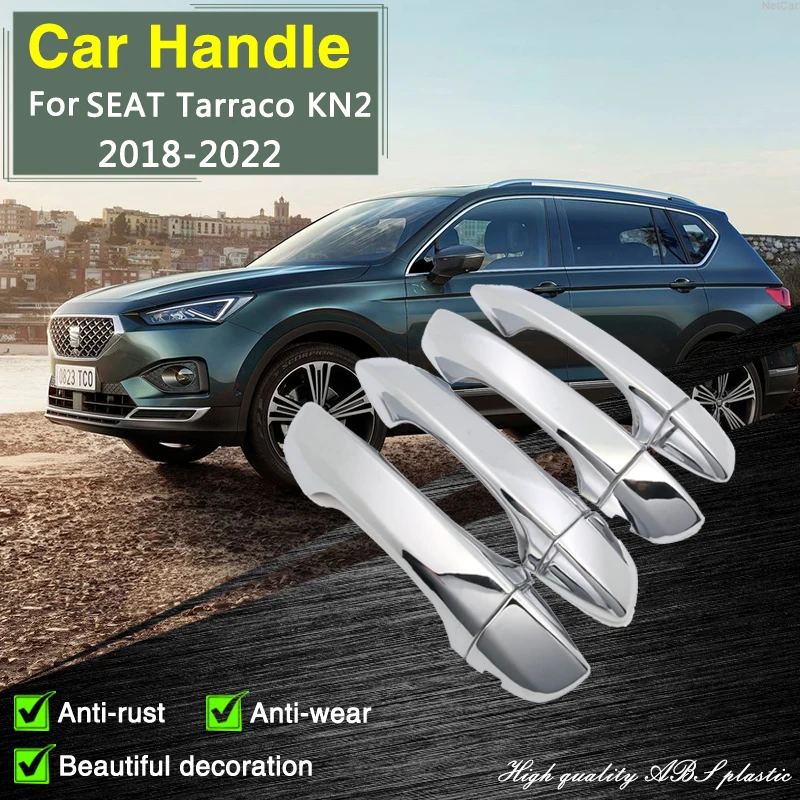 

for SEAT Tarraco KN2 2018 2019 2020 2021 2022 Durable Chrome Door Handle Cover Trim Car Accessories Styling Stickers Decoration