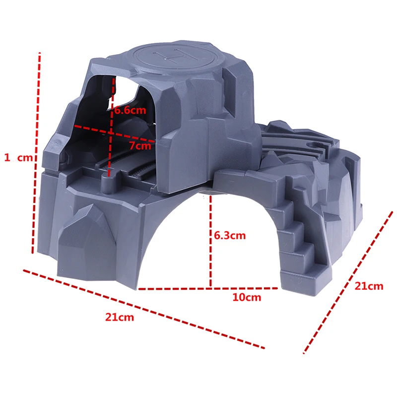 Plastic Grijze Dubbele Tunnel Houten Treinspooraccessoires Voor Tunnelspoortrein