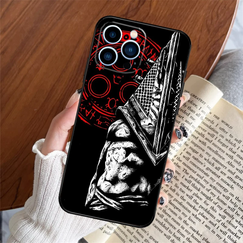 Horror Game Silent Hill Case For iPhone 16 15 14 Pro Max 13 12 Mini 11 Pro Max X XR XS 7 8 Plus Soft Cover Funda