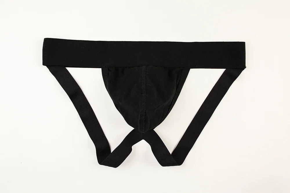 Men's Colorful Jockstrap Cotton Breathable Comfortable Hip Lift Elastic Sports Underpants Low Rise U Convex Pouch Thongs