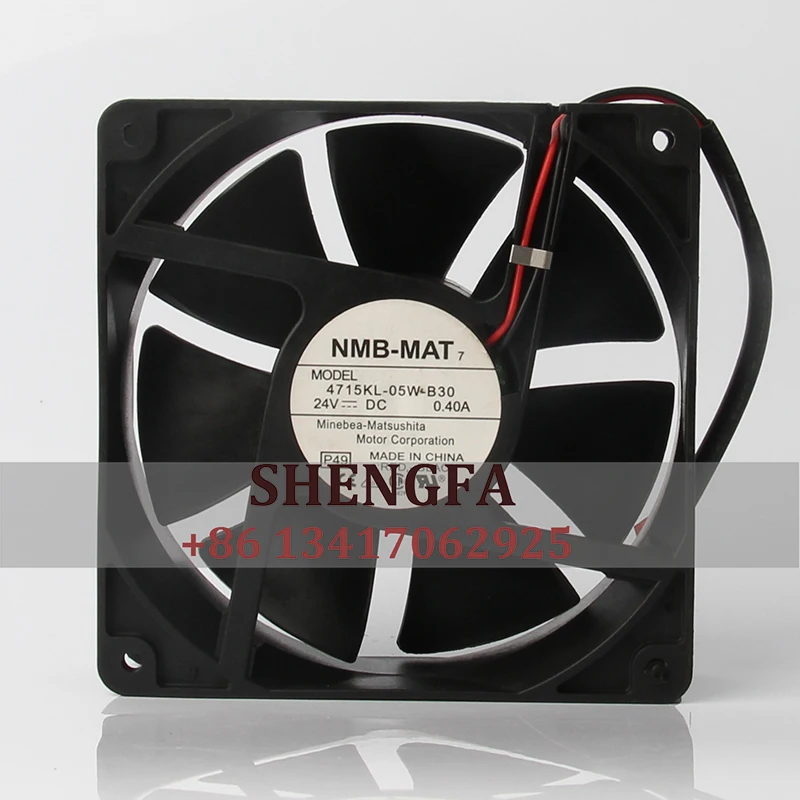 NMB 4715KL-05W-B30 Case Cooling Fan DC24V 0.40A 120X120X38MM 12038 12CM Inverter Axial Flow Ventilation Exhaust